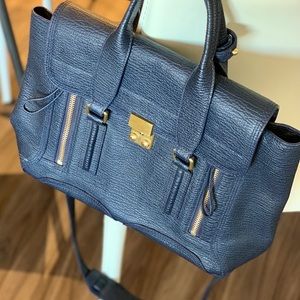 Medium Size Phillip Lim Satchel. Navy Blue.